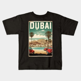 Dubai United Arab Emirates Vintage Travel Tourism Kids T-Shirt